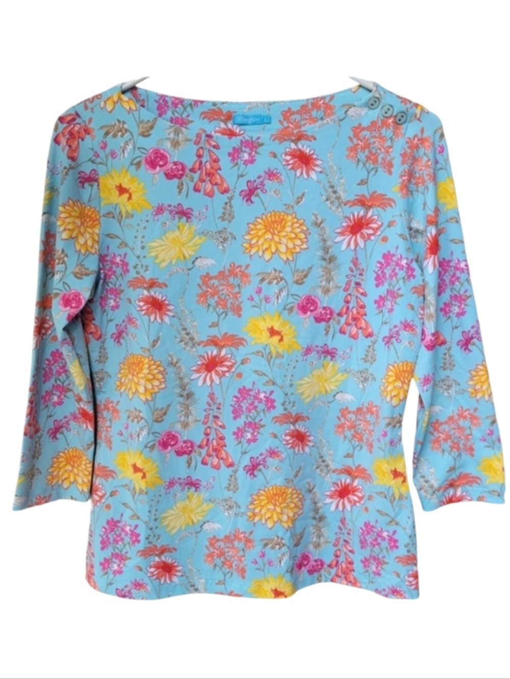 J.McLaughlin Catalina Cloth Floral Boatneck Top Size S NWOT